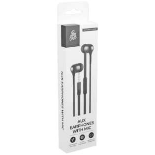 Pro Bass Swagger 2.0 Series - Boxed Auxiliary Earphone with Mic - Black