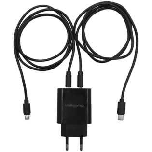 Volkano Cupla Series 3.1a Dual Output Charger - Black