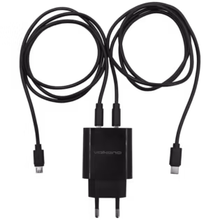 Volkano Cupla Series 3.1a Dual Output Charger - Black