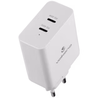 Volkano Potent Duo Series 65w Dual PD Compact Wall Charger
