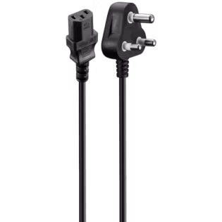 Volkano Presto Series Power Cable 3-Pin IEC to Type-M 1.8m 10a - Black