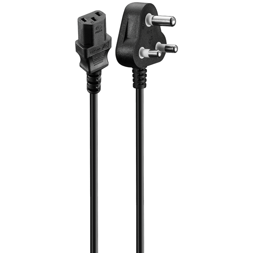 Volkano Presto Series Power Cable 3-Pin IEC to Type-M 1.8m 10a - Black