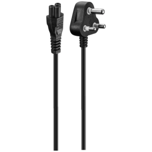 Volkano Presto Series Power Cable 3-Pin Clover to Type-M 1.8m 2.5a - Black