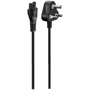 Volkano Presto Series Power Cable 3-Pin Clover to Type-M 1.8m 2.5a - Black