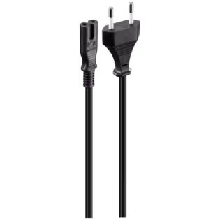 Volkano Presto Series Power Cable 2-Pin Figure 8 to Type-C Euro 1.2m 5a - Black