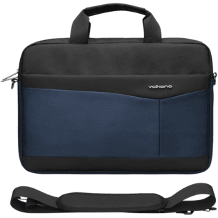 Volkano Seismic 15.6" Laptop Shoulder Bag Blk/Nvy