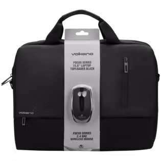 Volkano Focus Series 15.6" Laptop Toploader & Wireless Mouse
