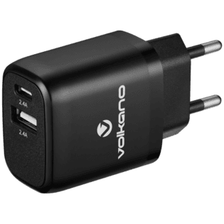 Volkano On-the-Go USB and Type-C Wall Charger