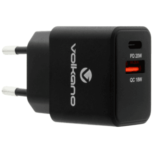 Volkano On-the-Go USB + Type-C 20w PD Wall Charger
