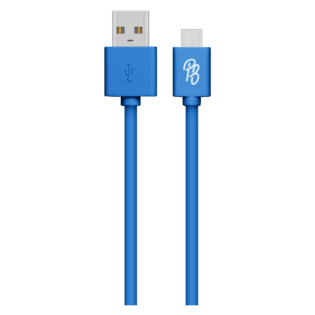 Pro Bass Power Series Boxed Round Micro USB Cable - Blue