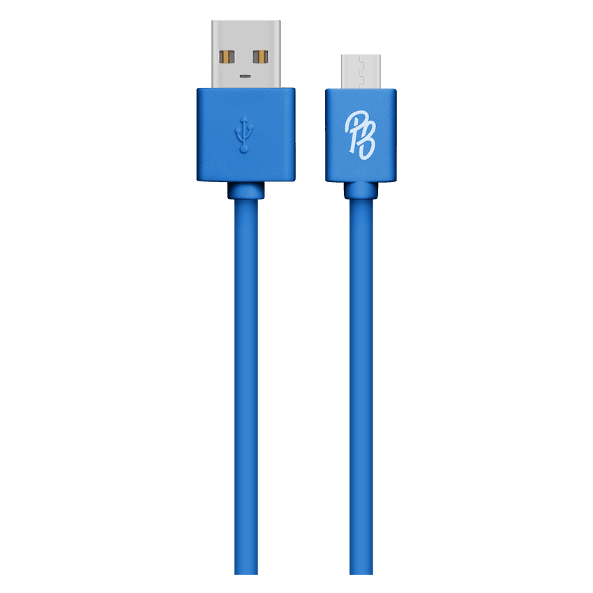 Pro Bass Power Series Boxed Round Micro USB Cable - Blue