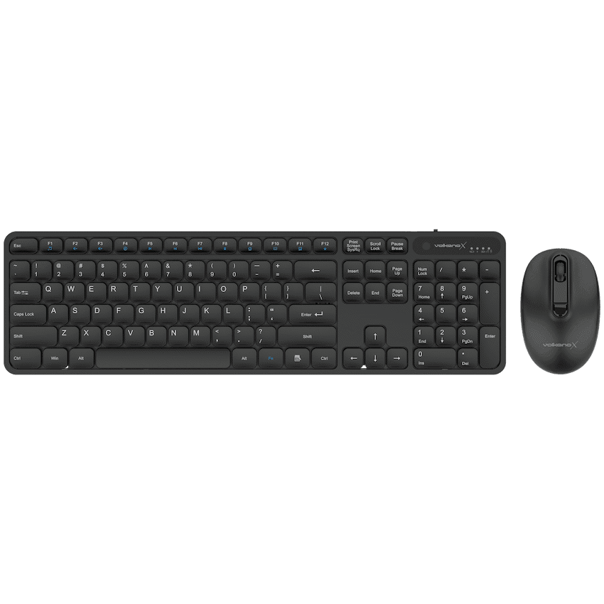 VolkanoX Garnet Bluetooth Wireless Keyboard and Mouse Combo - Black