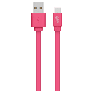 Pro Bass Energize Series Packaged Micro USB Cable - Pastel Pink 1.2m