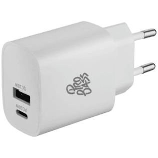 Pro Bass Rapidcharge Series 20w+18w Dual USB and Type-C Wall Charger - White