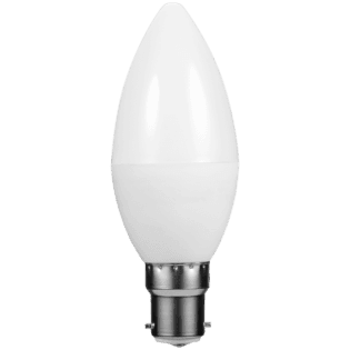 Switched 5w Candle LED Light Bulb B22 - Cool White