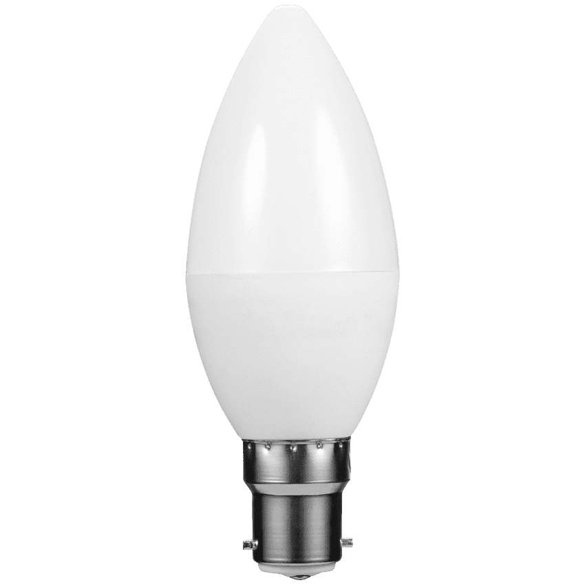 Switched 5w Candle LED Light Bulb B22 - Cool White