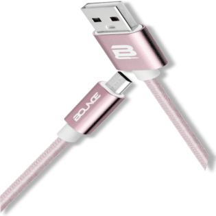 Bounce Cord Series Micro USB Braided Cable 1.2m - Rose Gold