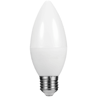 Switched 5w Candle LED Light Bulb E27 - Cool White