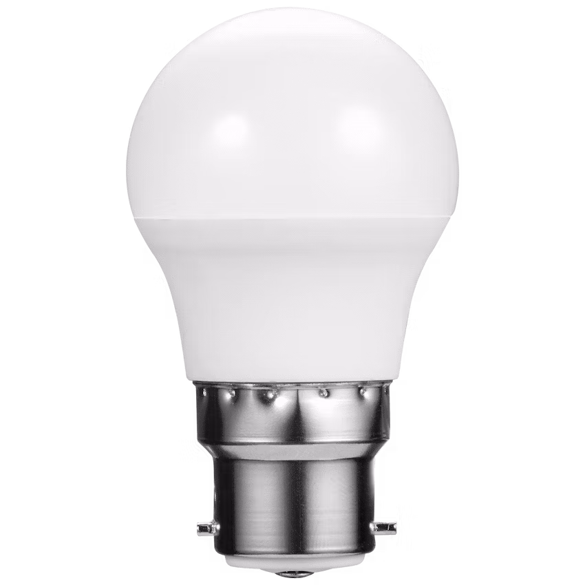 Switched 5w Golfball LED Light Bulb B22 - Warm White
