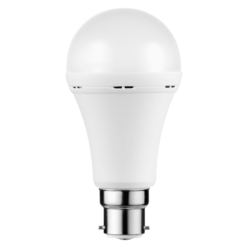 Switched 5w A60 Rechargeable B22 LED Light Bulb - Cool White