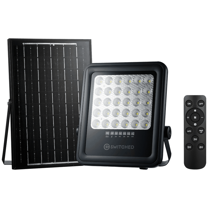Switched Urban PRO Series - 100w Solar Floodlight with Remote