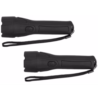 2x Switched 65 Lumen Flashlight - Black