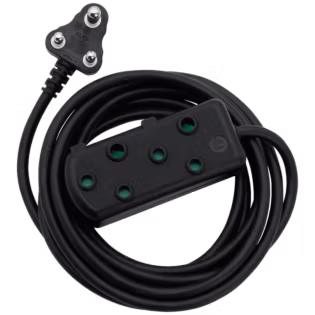 Switched Heavy Duty Side by Side (SBS) Extension Leads 20m- BK