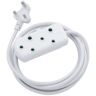 SWITCHED Heavy DUTY Side By Side(SBS) EXTENSION LEADS 3M - WT