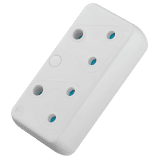 SWITCHED  2 Way Adaptor - White