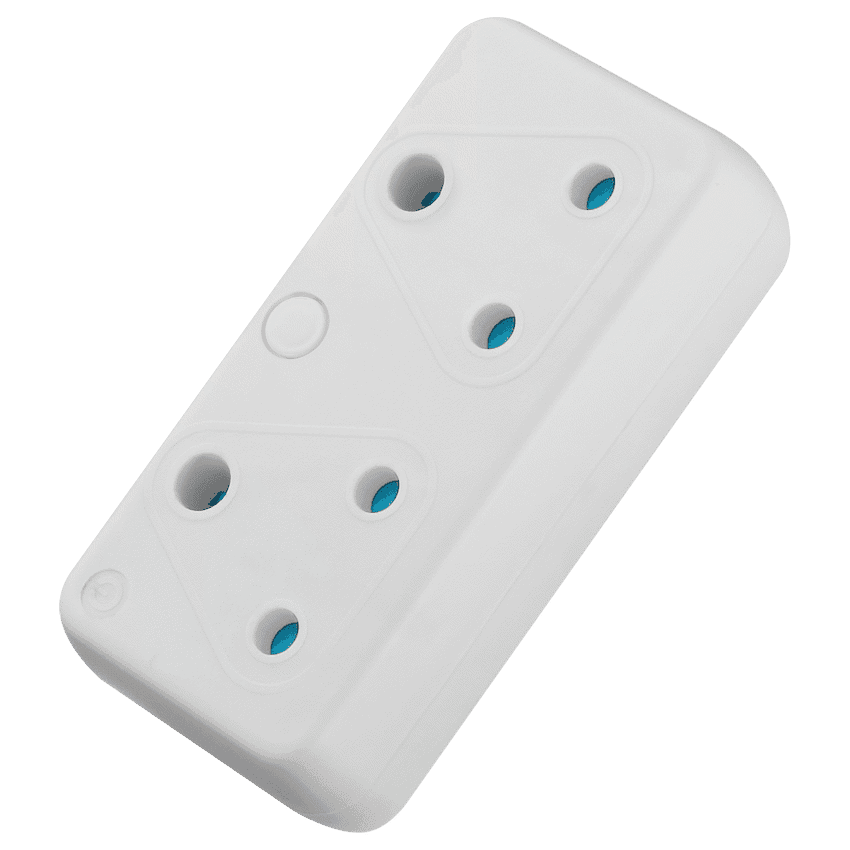 SWITCHED 2 Way Adaptor - White