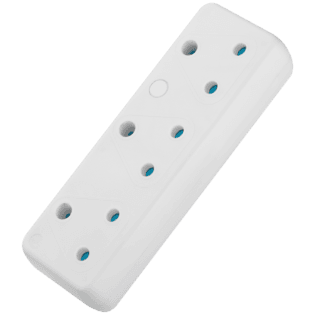 Switched 3-Way 16a Adaptor