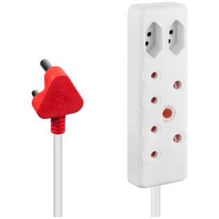 Switched 4-Way Medium Surge Extension Lead 3m