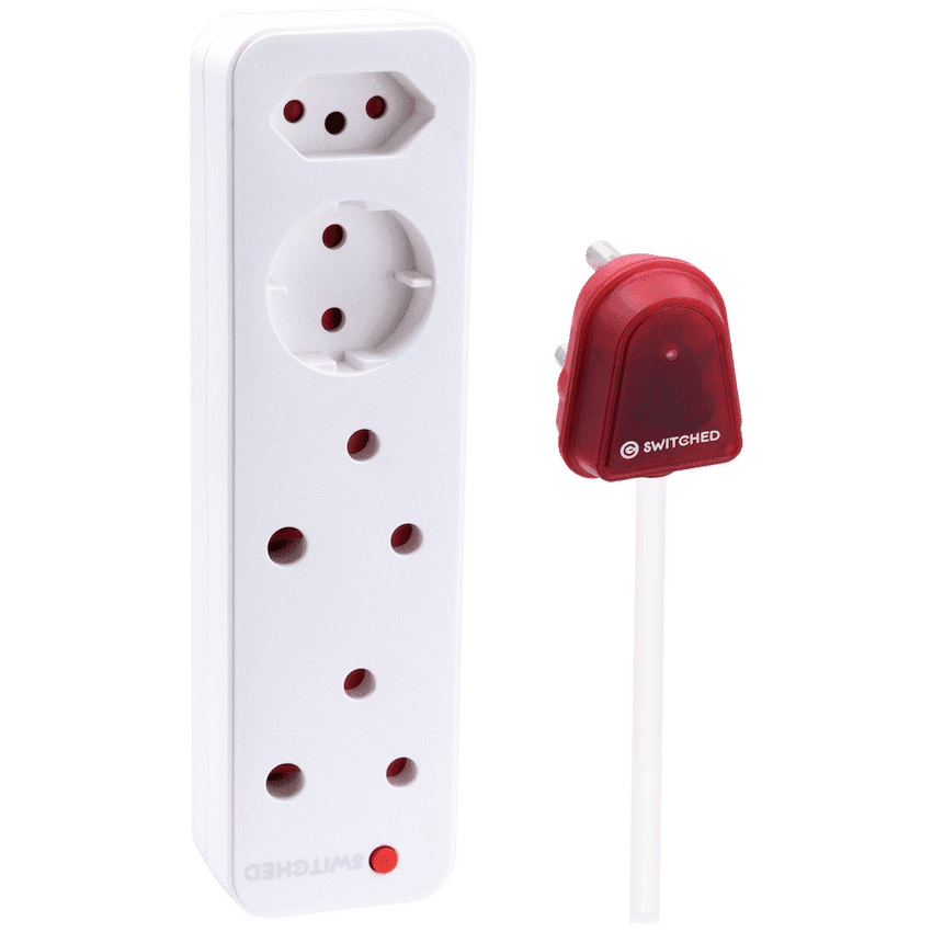 Switched High Surge 4-Way Multiplug 0.5m 1140J