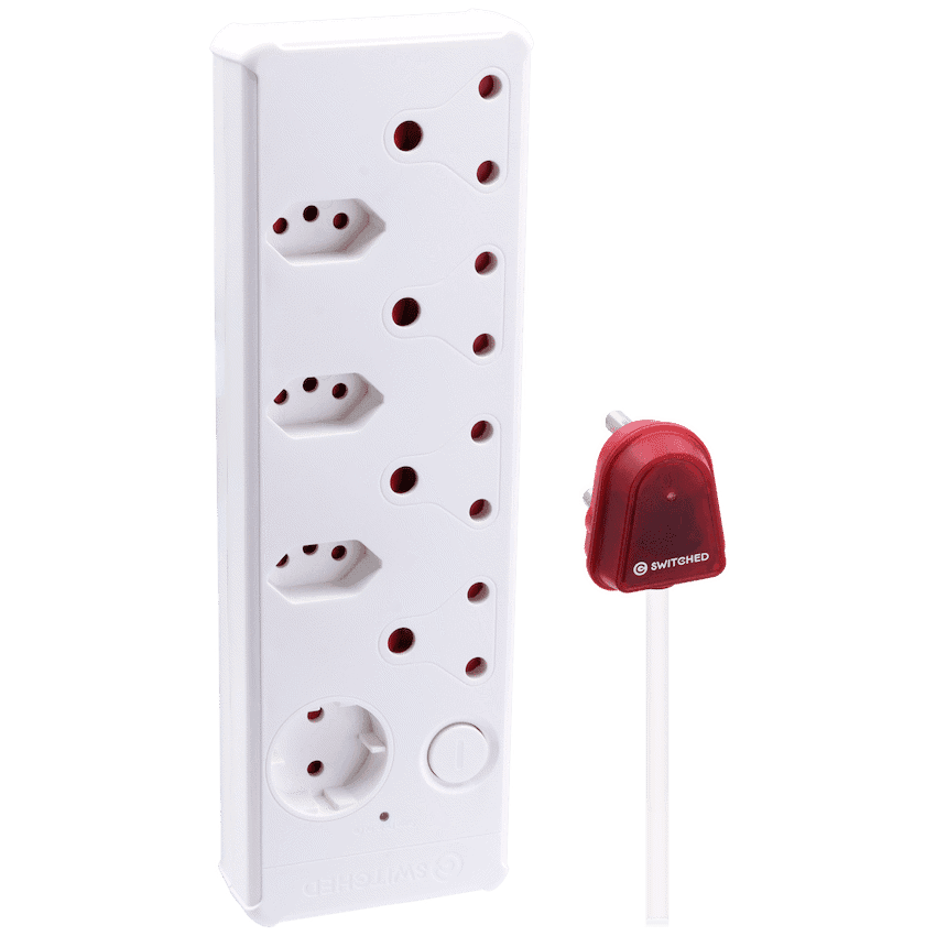 SWITCHED 8-way High Surge Multiplug 0.5m