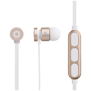 Volkano Mercury Series Bluetooth Magnetic Earphones - Gold/White