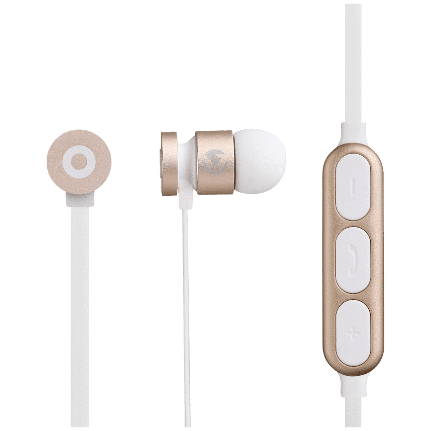 Volkano Mercury Series Bluetooth Magnetic Earphones - Gold/White