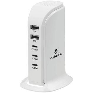 Volkano Peak V2 Series 5-Port P.D. + USB GaN Charger