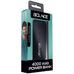 Bounce Juiced 4000mah Power Bank - Black