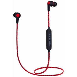 Volkano Moda - Nylon Bluetooth Earphones with Carry Case - RD