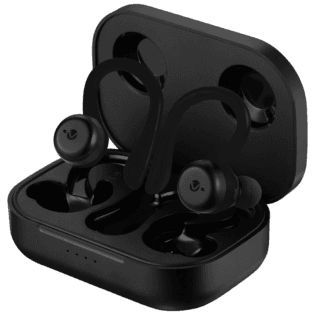 Volkano Momentum Series IPX7 Sports Hook TWS Earphones + Charging Case - Black