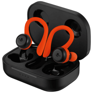 Volkano Momentum Series IPX7 Sports Hook TWS Earphones + Charging Case - Red