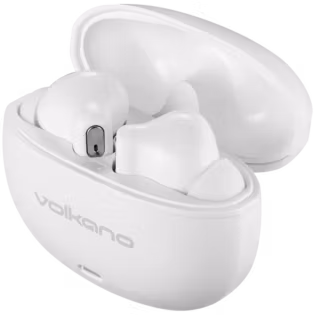 Volkano Pulse Series True Wireless Earphones with Charging Case - White