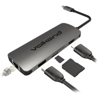 VolkanoX Core Dock series USB Type C Dock - HDMI + USB 3.0 + LAN + Card Reader + PD
