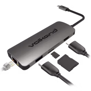 VolkanoX Core Dock series USB Type C Dock - HDMI + USB 3.0 + LAN + Card Reader + PD