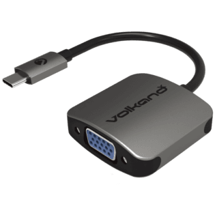 VolkanoX Core VGA series USB Type C to VGA converter - 10cm - Charcoal