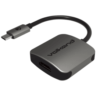VolkanoX Core HDMI Series USB Type-C to 4K HDMI Converter - 10cm - Charcoal