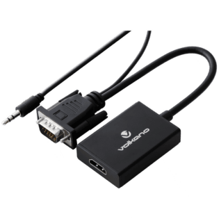 Volkano Append series VGA male to HDMI female converter, 10cm cable, with Sound