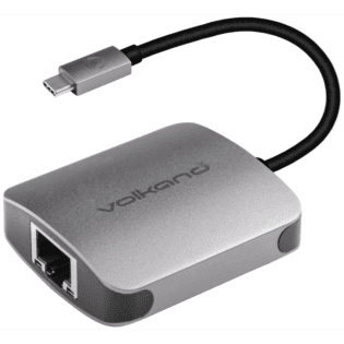 VolkanoX Core LAN series USB Type C to Gigabit LAN adaptor - Charcoal