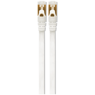VolkanoX Giga Series Cat 7 Ethernet Cable 3m - White, Gold Tips