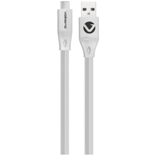 Volkano Slim Series Flat PVC Type-C Cable 1.2m - White
